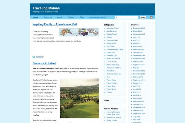 travelingmamas.com site used Flexi-Blue