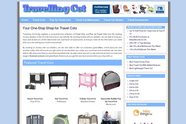 travellingcot.co.uk site used Travellingcot