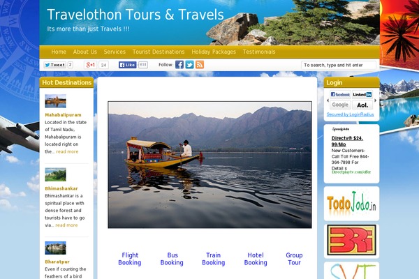 travelothon.com site used AccessPress Ray