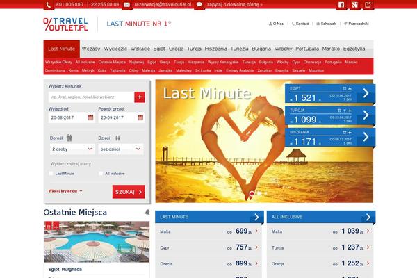 traveloutlet.pl site used Fly