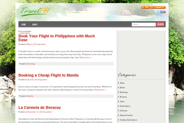 travelph.net site used Travelph-theme