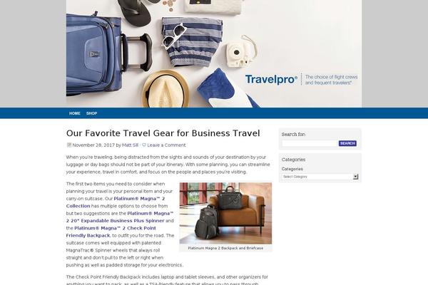Travelpro theme site design template sample