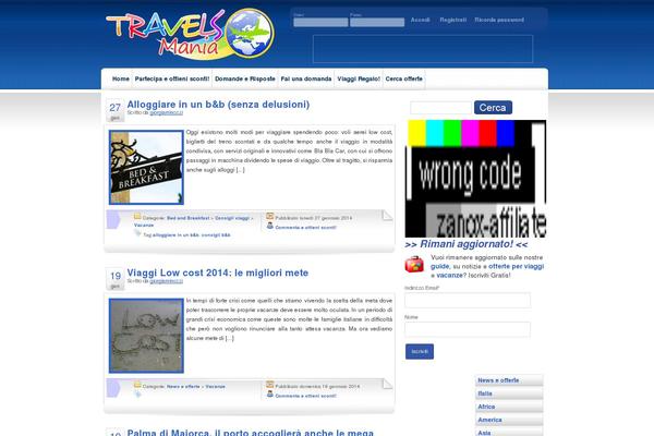 travelsmania.com site used Travelsmania_theme