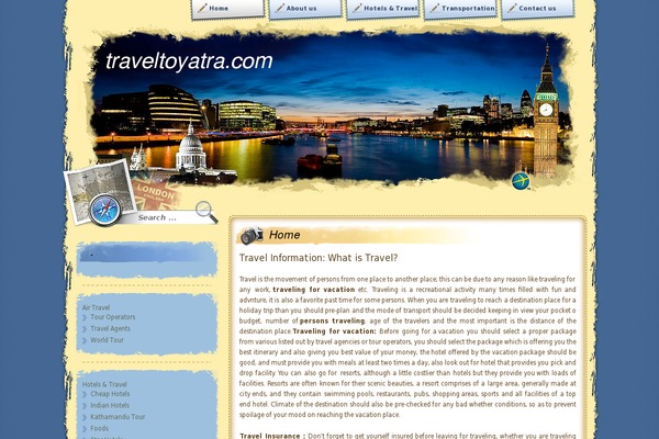 traveltoyatra.com site used WPVoyager