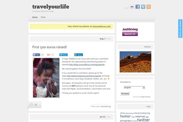travelyourlife.com site used Punchcut
