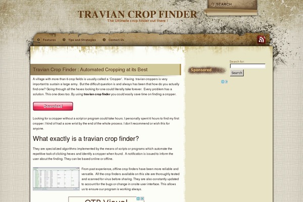 travian-crop-finder.com site used Worn-wall