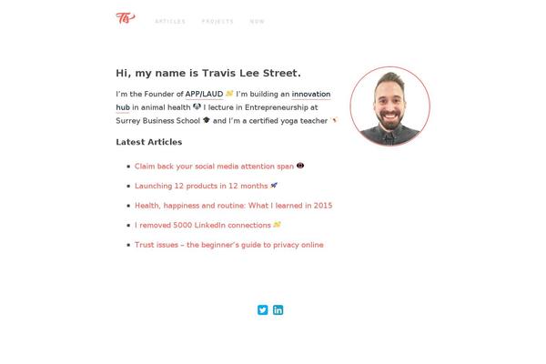 travisleestreet.com site used Travisleestreet