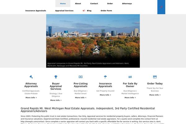 Vantage theme site design template sample