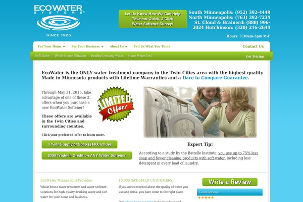 treatmywater.com site used Mammoth-child-theme