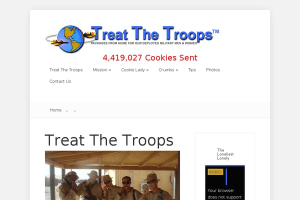 treatthetroops.org site used Foxy