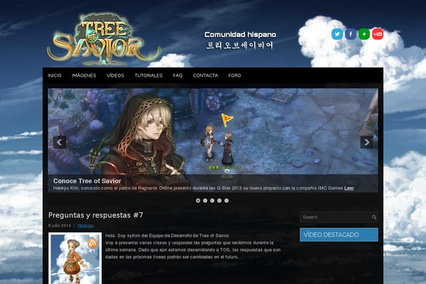 treeofsavior-esp.com site used Gameplus