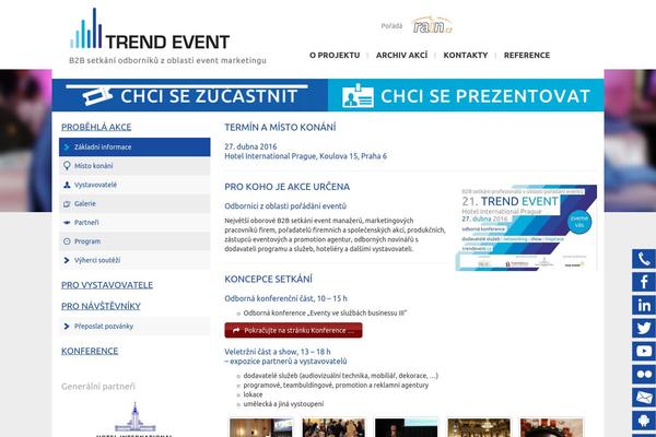 trendevent.cz site used Trendevent