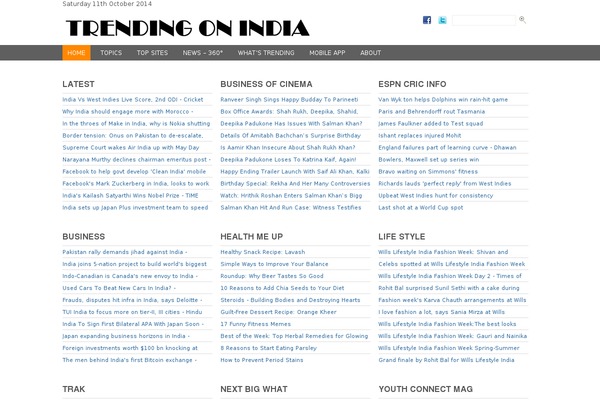 Onenews Premium website example screenshot