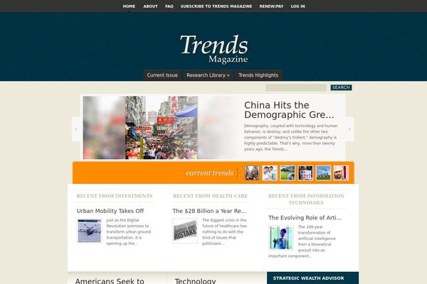Trends theme site design template sample
