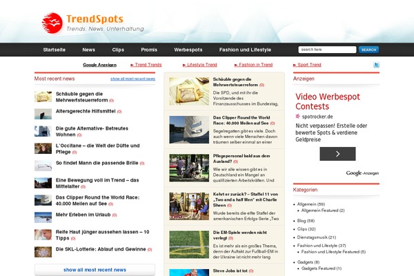 trendspots.de site used Gadgetine