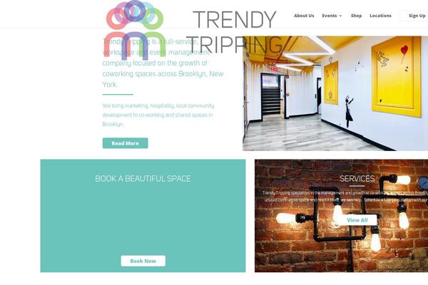 trendytripping.com site used Divi