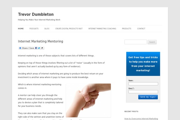 trevordumbleton.com site used Twenty Twelve