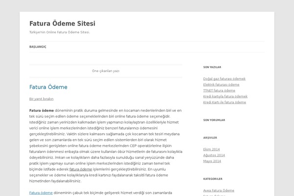 Twenty Twelve theme site design template sample