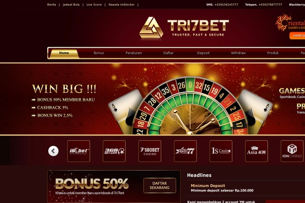 tri7bet.com site used Tri7bet