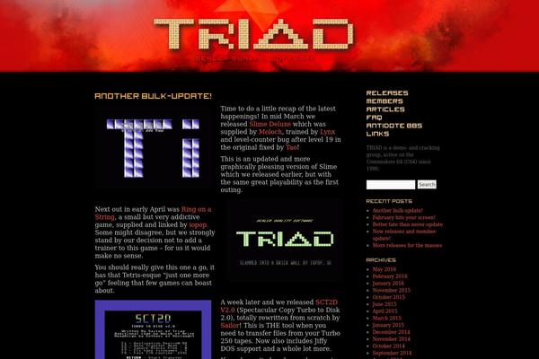Triad theme site design template sample