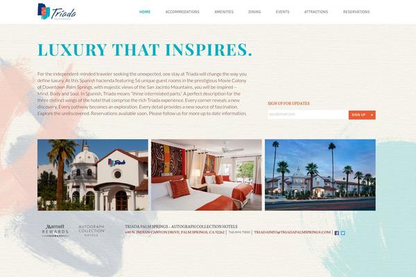 Triada theme site design template sample