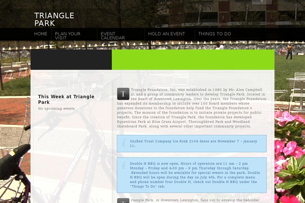 triangleparklexington.org site used Screen