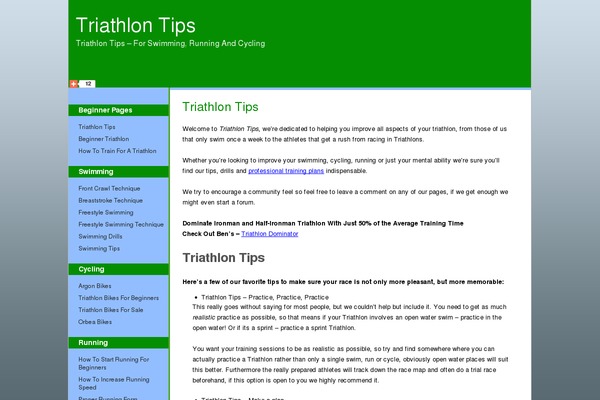 triathlontips.org site used Le-mag