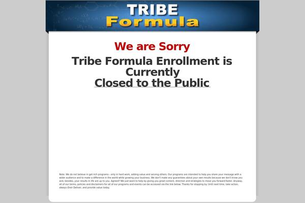 tribeformula.com site used Market Pro Max