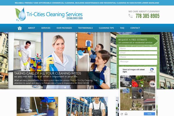 Vantage theme site design template sample