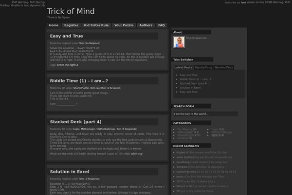 trickofmind.com site used Maze