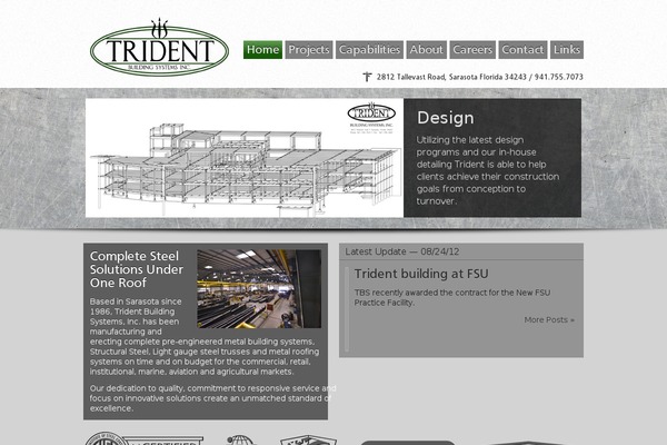 Trident theme site design template sample