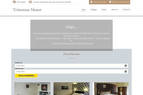 Site using Sohohotel-booking plugin