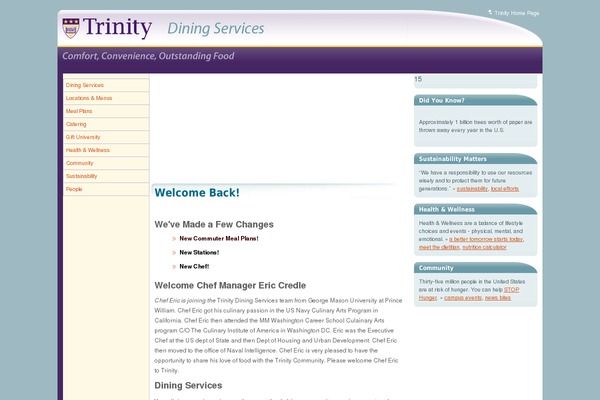 trinitydcdining.com site used Admissions