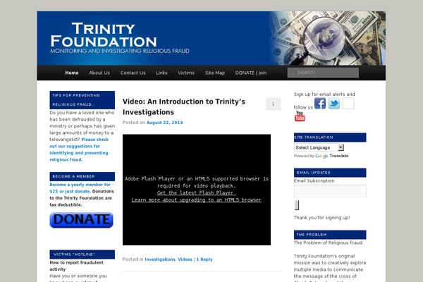 trinityfi.org site used Inception