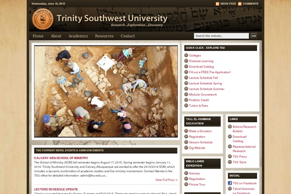 Trinity theme site design template sample
