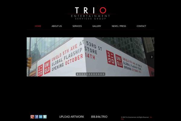 Trio theme site design template sample