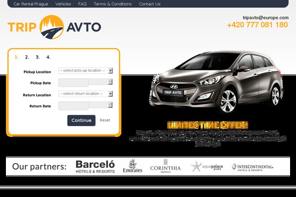 Car-hire theme site design template sample