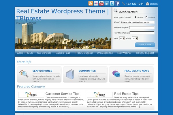 Tribus theme site design template sample