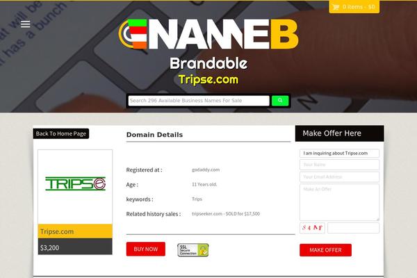 tripse.com site used Nameb