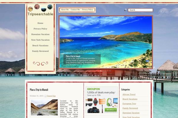 tripsearchable.com site used Cookingbook