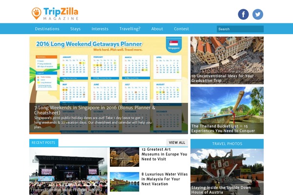 tripzilla.com site used Magazine-2017