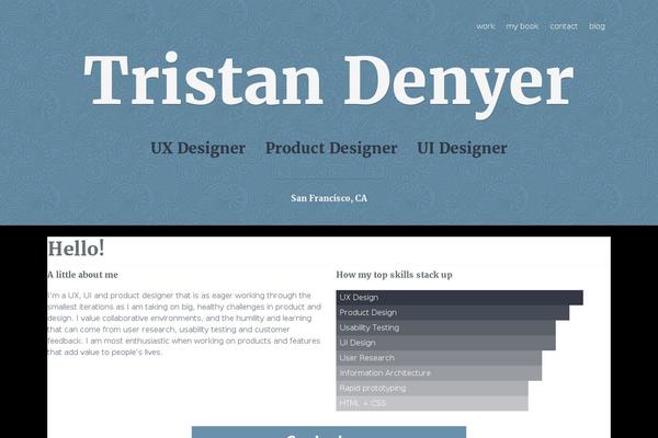tristandenyer.com site used Denyer