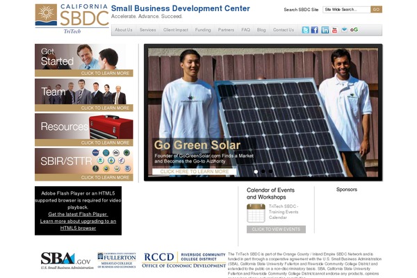 tritechsbdc.org site used Sbdc