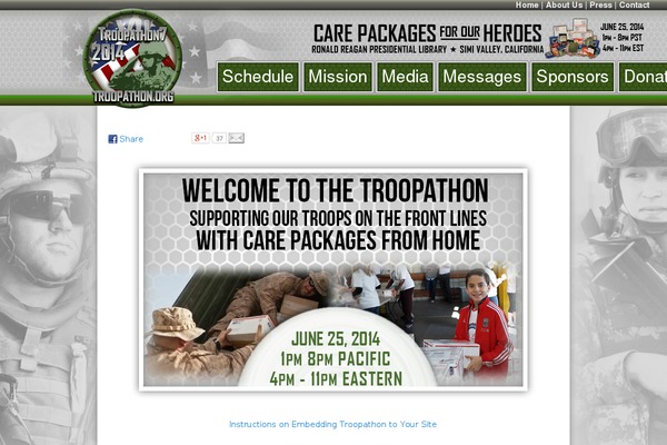 troopathon.org site used Troopathon