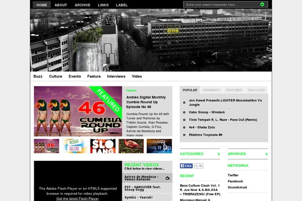 tropicalbass.com site used Galway Lite