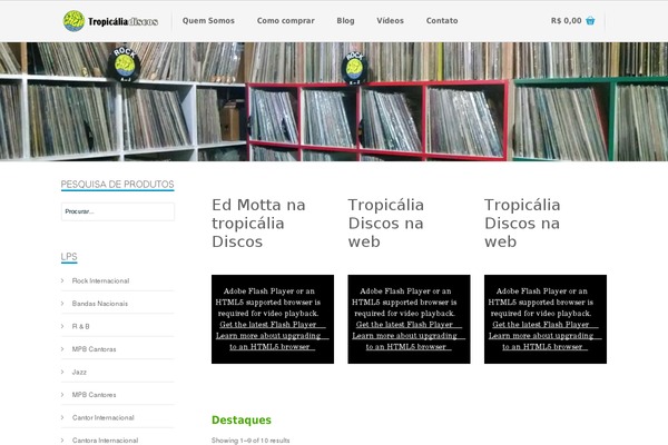 tropicaliadiscos.com.br site used Mugen