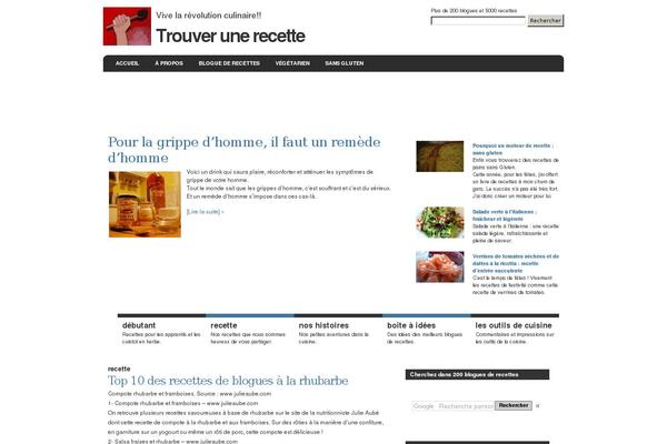 trouverunerecette.com site used Trouverunerecette