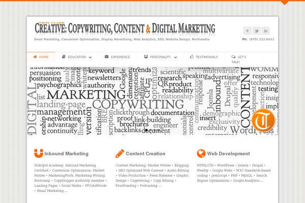 troyaclark.com site used Content-marketing