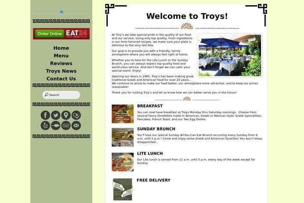 troysgreek.com site used Troys