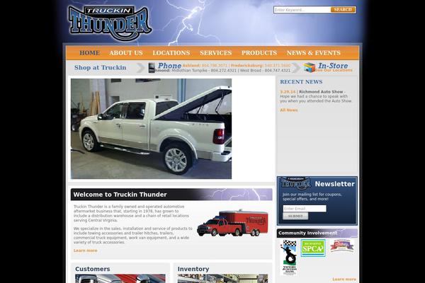 Truck theme site design template sample